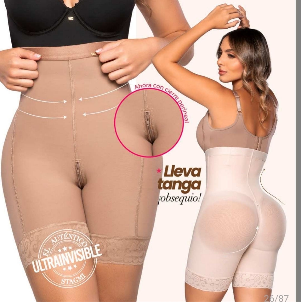 Stagmi Fajas Colombian Panty Shaper Thigh Tummy Reducer SMI04004 w/ Thong New XL - Picture 11 of 17